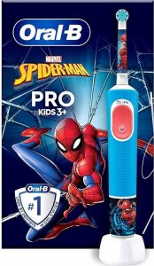 Szczoteczka Oral-B Vitality Pro Kids 103 Spiderman + 4 x Końcówka + Wyciskacz do past + Uchwyt na końcówkę Blue 12