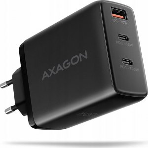 Ładowarka Axagon ACU-DPQ100 Ładowarka sieciowa, GaN 100W, 3x port (USB-A + dual USB-C) PD3.0/QC4+/PPS/Apple, czarna 1