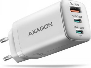 Ładowarka Axagon ACU-DPQ65W Ładowarka sieciowa GaN 65W, 3x port (USB-A + dual USB-C) PD3.0/QC4+/PPS/Apple, biała 1