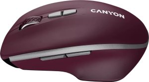 Mysz Canyon CANYON MW-21, 2.4 GHz Wireless mouse ,with 7 buttons, DPI 800/1200/1600, Battery: AAA*2pcs,Burgundy Red,72*117*41mm, 0.075kg 2