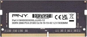 Pamięć do laptopa PNY Pamięć notebookowa 8GB DDR4 2666MHz 21300 MN8GSD42666-SI BULK 1