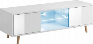 Vivaldi Meble RTV SWEDEN LE biały mat/biały połysk LED B 2K 3