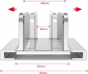 Unitek Unitek Stojak na laptopa, pionowy, aluminium 6