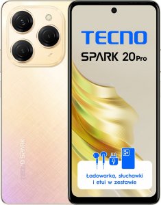 Smartfon Tecno Spark 20 Pro 8/256GB Żółty  (KJ6_256+8_SB) 1
