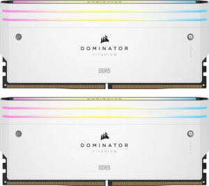 Pamięć Corsair Dominator Titanium RGB, DDR5, 96 GB, 6600MHz, CL32 (CMP96GX5M2B6600C32W) 2