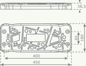 Huśtawka KBT Siedzisko huśtawka gumowa curve - wzmacniana - niebieska 2
