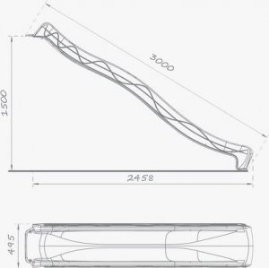 KBT Zjeżdżalnia 3m na plac zabaw dla dzieci - turkusowa 2