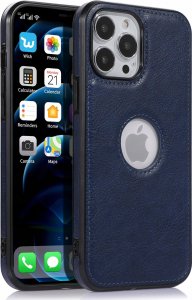 Tech Craft Etui z ekoskóry obudowa iPhone 14 Pro ciemno niebieskie 1