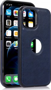 Tech Craft Etui z ekoskóry obudowa iPhone 15 Pro ciemno niebieskie 1