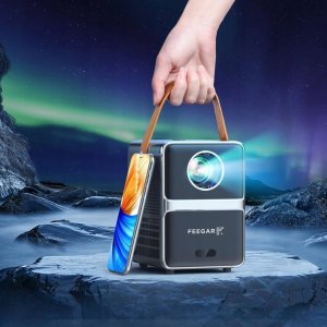 Projektor Feegar RZUTNIK Mini PROJEKTOR LED PRZENOŚNY Feegar SHOW WiFi 5G Bluetooth USB HDMI 11