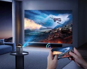 Projektor Feegar RZUTNIK Mini PROJEKTOR LED PRZENOŚNY Feegar SHOW WiFi 5G Bluetooth USB HDMI 4