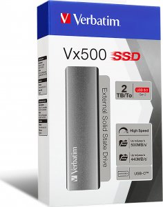 Dysk zewnętrzny SSD Verbatim Vx500 2TB Srebrny (47454) 2