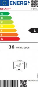 Telewizor Sharp 40FA2E LED 40'' HD Ready Full HD 5