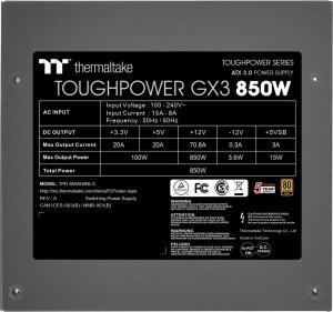 Zasilacz Thermaltake ToughPower GX3 Gold 850W (PS-TPD-0850NNFAGE-3) 2