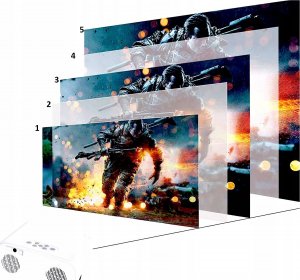 Projektor DRMZ PROJEKTOR RZUTNIK FULL HD 4K 10000LM ANDROID WIFI BLUETOOTH KONTRAST 3000:1 11