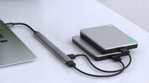 HUB USB DRMZ HUB USB-C 3.0 ROZDZIELACZ PORTÓW 7W1 USB 3.2 AKTYWNY SZYBKI ROZGAŁĘŹNIK 8