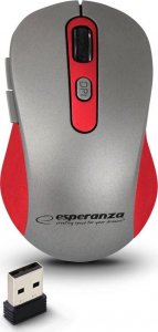 Mysz Esperanza ESPERANZA MYSZ BEZPRZEWODOWA 2.4GHZ ADARA CZERWONA EM131R 2