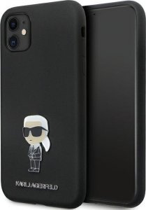 Karl Lagerfeld Karl Lagerfeld KLHCN61SMHKNPK iPhone 11 / Xr 6.1" czarny/black Silicone Ikonik Metal Pin 1