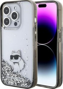 Karl Lagerfeld Karl Lagerfeld KLHCP15LLKCNSK iPhone 15 Pro 6.1" transparent hardcase Liquid Glitter Choupette 1