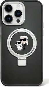 Karl Lagerfeld Karl Lagerfeld KLHMP13LHMRSKCK iPhone 13 Pro 6.1" czarny/black hardcase Ring Stand Karl&Choupettte MagSafe 1