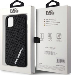 Karl Lagerfeld Karl Lagerfeld KLHCN613DMKRLK iPhone 11 / Xr 6.1" czarny/black hardcase 3D Rubber Multi Logo 8