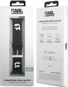 Karl Lagerfeld Pasek KLAWMSLKCNK do Apple Watch 38/40/41mm czarny 4