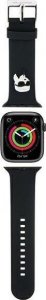 Karl Lagerfeld Pasek Apple Watch 38/40/41mm czarny/black strap 3D Rubber Karl Head 1