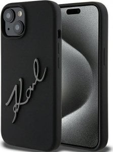 Karl Lagerfeld Karl Lagerfeld KLHCP15SSKSBMCK iPhone 15 6.1" czarny/black hardcase Silicone Karl Script 1