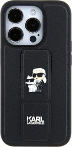 Karl Lagerfeld Karl Lagerfeld KLHCN61GSAKCPK iPhone 11 / Xr 6.1" czarny/black hardcase Gripstand Saffiano Karl&Choupette Pins 1