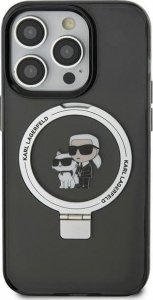 Karl Lagerfeld Karl Lagerfeld KLHMN61HMRSKCK iPhone 11 / Xr 6.1" czarny/black hardcase Ring Stand Karl&Choupettte MagSafe 1