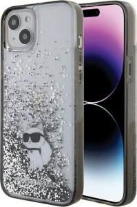 Karl Lagerfeld Karl Lagerfeld KLHCP15MLKCNSK iPhone 15 Plus 6.7" transparent hardcase Liquid Glitter Choupette 1