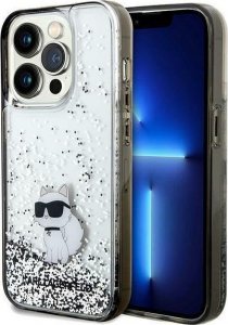 Karl Lagerfeld Karl Lagerfeld KLHCP14LLKCNSK iPhone 14 Pro 6.1" transparent hardcase Liquid Glitter Choupette 1