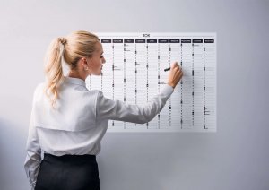 Kalendarz adwentowy PremiumAd Planer ścienny kalendarz 2024 A1 suchościeralny B&W 2