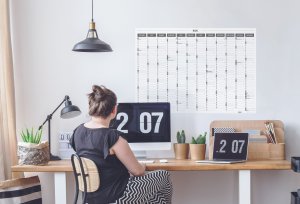 Kalendarz adwentowy PremiumAd Planer ścienny kalendarz 2024 A1 suchościeralny B&W 4