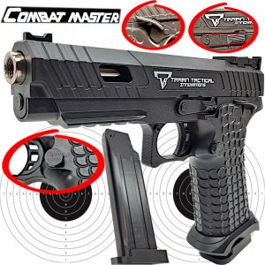 tomdorix Pistolet COMBAT MASTER na kulki ASG Imitacja Broni AIRSOFT GUN 6mm+ Tarcze 1