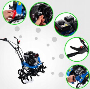 Glebogryzarka Kanwod GLEBOGRYZARKA SPALINOWA KULTYWATOR ZIEMI 85CM LONCIN 10KM ZESTAW 3