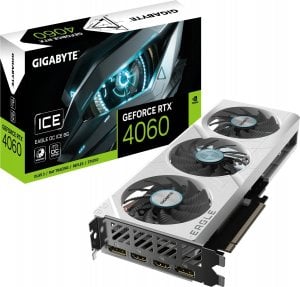 Karta graficzna Gigabyte GeForce RTX 4060 Eagle OC Ice 8GB GDDR6 (GV-N4060EAGLEOC ICE-8GD) 1