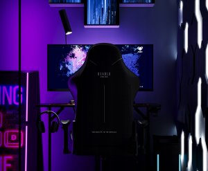 Fotel Diablo Chairs gamingowy Diablo X-Starter: granatowy 7