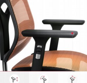 Krzesło biurowe Diablo Chairs V-Basic Pomarańczowe 5