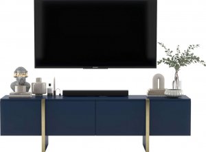 Meble Lindner Meble Lindner Szafka RTV Nowoczesna Komoda RTV Glamour Granatowy Mat 180 cm 2