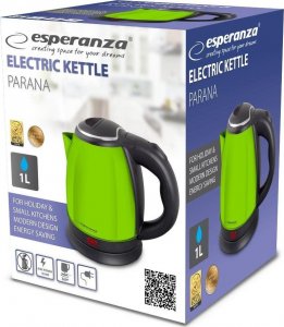 Czajnik Esperanza ESPERANZA CZAJNIK ELEKTRYCZNY PARANA 1.0 L ZIELONY EKK128G 2