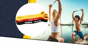 KUDDA ZESTAW 3 GUM DO ĆWICZEŃ POWERBAND gumy oporowe fitness 13