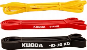 KUDDA ZESTAW 3 GUM DO ĆWICZEŃ POWERBAND gumy oporowe fitness 2