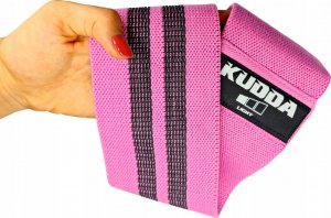 KUDDA ZESTAW 3 GUM DO ĆWICZEŃ HIP MINI BAND, GUMY MATERIAŁOWE MOCNE TAŚMY FITNESS 5
