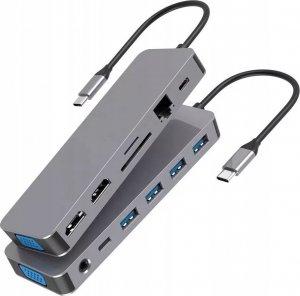 HUB USB Spreest Adapter 13w1 HUB USB-C 2xHDMI VGA RJ45 Macbook Air 1