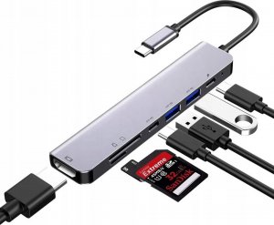 HUB USB Spreest Adapter 7w1 HUB USB-C HDMI 4K SD Macbook Pro / Air 1
