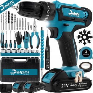 Wiertarko-wkrętarka Delphi Tools 21 V 2 x akumulator 2 Ah 5