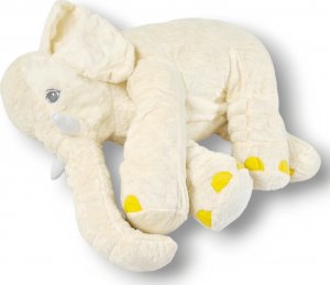Blue Ride Przytulanka Słonik podusia Słoń pluszowy poduszka 60 cm Biały Ecru 3