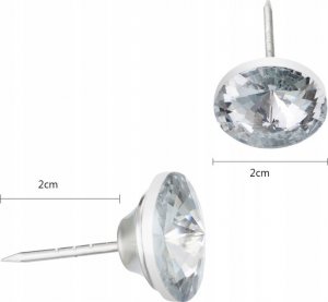 iLogic OZDOBNE GWOŹDZIE TAPICERSKIE KRYSZTAŁ 7 szt 3