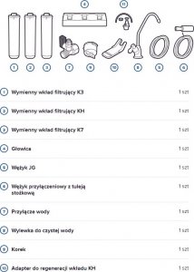 Aquaphor Kryształ H Kuchenny filtr wody z dodatkowymi wkładami 9